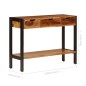 vidaXL Credenza con 3 Cassetti 110x35x75 cm Legno Massello di Sheesham vidaXL Credenza con 3 Cassetti 110x35x75 cm Legno Massello di Sheesham