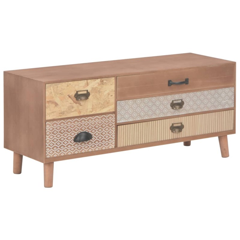 vidaXL Mobile Porta TV con 5 Cassetti 90x30x40 cm in Massello di Pino vidaXL Mobile Porta TV con 5 Cassetti 90x30x40 cm in Massello di Pino