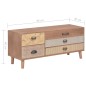 vidaXL Mobile Porta TV con 5 Cassetti 90x30x40 cm in Massello di Pino vidaXL Mobile Porta TV con 5 Cassetti 90x30x40 cm in Massello di Pino