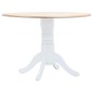 vidaXL Tavolo da Pranzo Bianco e Marrone 106 cm in Massello di Hevea vidaXL Tavolo da Pranzo Bianco e Marrone 106 cm in Massello di Hevea
