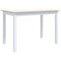 vidaXL Tavolo da Pranzo Bianco Marrone 114x71x75cm Massello di Hevea vidaXL Tavolo da Pranzo Bianco Marrone 114x71x75cm Massello di Hevea