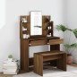 Toeletta con Specchio Rovere Marrone 96x40x142 cm Toeletta con Specchio Rovere Marrone 96x40x142 cm