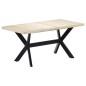 vidaXL Tavolo da Pranzo Bianco 160x80x75 cm in Legno Massello di Mango vidaXL Tavolo da Pranzo Bianco 160x80x75 cm in Legno Massello di Mango