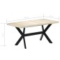 vidaXL Tavolo da Pranzo Bianco 160x80x75 cm in Legno Massello di Mango vidaXL Tavolo da Pranzo Bianco 160x80x75 cm in Legno Massello di Mango