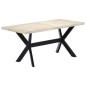 vidaXL Tavolo da Pranzo Bianco 160x80x75 cm in Legno Massello di Mango vidaXL Tavolo da Pranzo Bianco 160x80x75 cm in Legno Massello di Mango