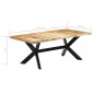vidaXL Tavolo da Pranzo 200x100x75 cm in Legno Massello di Mango vidaXL Tavolo da Pranzo 200x100x75 cm in Legno Massello di Mango