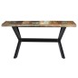 vidaXL Tavolo da Pranzo 140x70x75 cm in Legno Massello di Recupero vidaXL Tavolo da Pranzo 140x70x75 cm in Legno Massello di Recupero