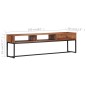 vidaXL Mobile Porta TV 160x30x45 cm in Legno Massello di Sheesham vidaXL Mobile Porta TV 160x30x45 cm in Legno Massello di Sheesham