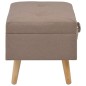 vidaXL Sgabello con Contenitore 40 cm in Tessuto Marrone vidaXL Sgabello con Contenitore 40 cm in Tessuto Marrone