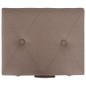 vidaXL Sgabello con Contenitore 40 cm in Tessuto Marrone vidaXL Sgabello con Contenitore 40 cm in Tessuto Marrone