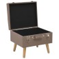 vidaXL Sgabello con Contenitore 40 cm in Tessuto Marrone vidaXL Sgabello con Contenitore 40 cm in Tessuto Marrone