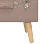 vidaXL Sgabello con Contenitore 40 cm in Tessuto Marrone vidaXL Sgabello con Contenitore 40 cm in Tessuto Marrone