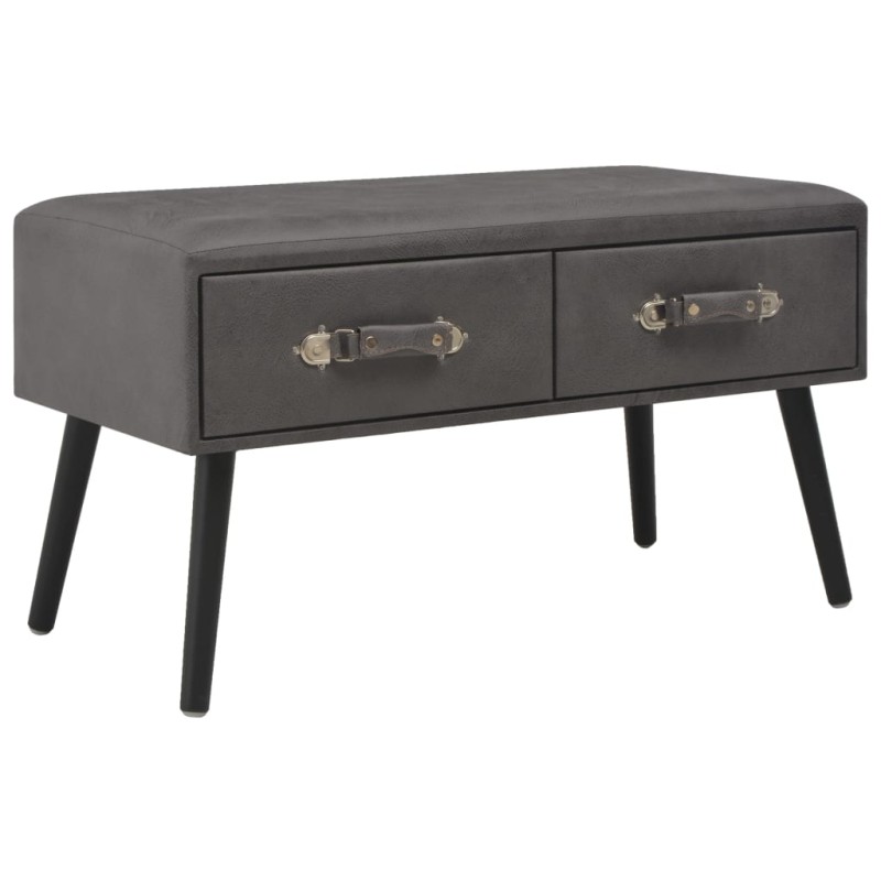 vidaXL Tavolino da Caffè Grigio 80x40x46 cm in Similpelle  