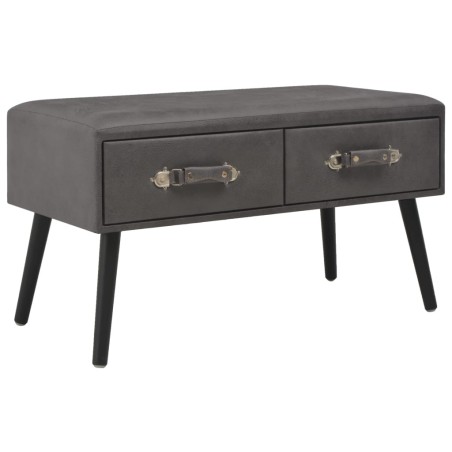 vidaXL Tavolino da Caffè Grigio 80x40x46 cm in Similpelle  