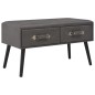 vidaXL Tavolino da Caffè Grigio 80x40x46 cm in Similpelle  
