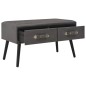 vidaXL Tavolino da Caffè Grigio 80x40x46 cm in Similpelle  