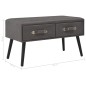 vidaXL Tavolino da Caffè Grigio 80x40x46 cm in Similpelle  