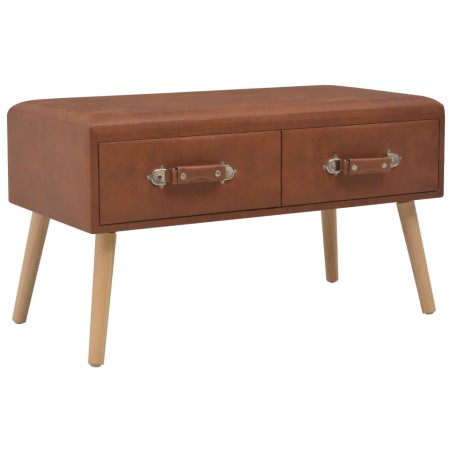 vidaXL Tavolino da Salotto Marrone 80x40x46 cm in Similpelle 