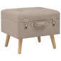vidaXL Sgabello con Contenitore 40 cm in Tessuto Beige vidaXL Sgabello con Contenitore 40 cm in Tessuto Beige