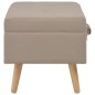 vidaXL Sgabello con Contenitore 40 cm in Tessuto Beige vidaXL Sgabello con Contenitore 40 cm in Tessuto Beige