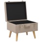 vidaXL Sgabello con Contenitore 40 cm in Tessuto Beige vidaXL Sgabello con Contenitore 40 cm in Tessuto Beige