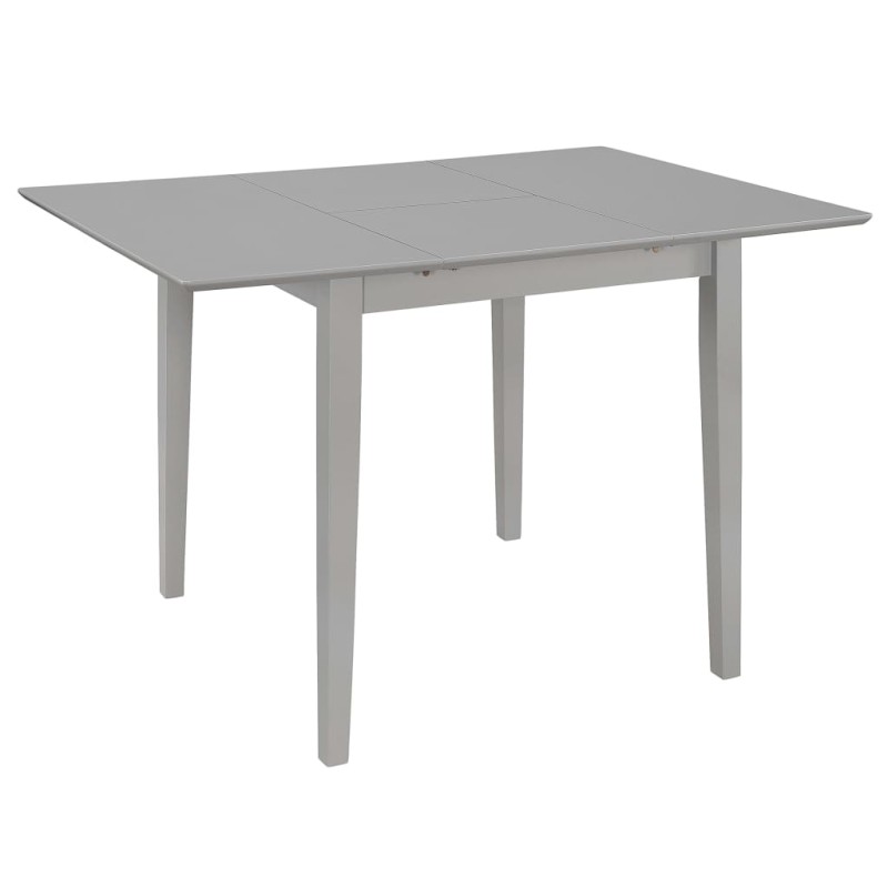 vidaXL Tavolo da Pranzo Estensibile Grigio (80-120)x80x74 cm in MDF vidaXL Tavolo da Pranzo Estensibile Grigio (80-120)x80x74 cm in MDF