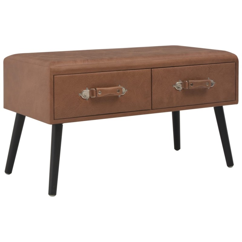 vidaXL Tavolino da Caffè Marrone Scuro 80x40x46 cm in Similpelle vidaXL Tavolino da Caffè Marrone Scuro 80x40x46 cm in Similpelle