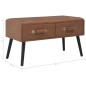 vidaXL Tavolino da Caffè Marrone Scuro 80x40x46 cm in Similpelle vidaXL Tavolino da Caffè Marrone Scuro 80x40x46 cm in Similpelle