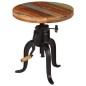 vidaXL Tavolino 45x(45-62) cm in Legno Massello di Recupero e Ghisa vidaXL Tavolino 45x(45-62) cm in Legno Massello di Recupero e Ghisa