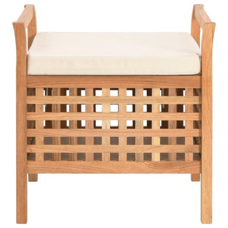 vidaXL Cassapanca 49x48x49 cm in Legno Massello di Noce  