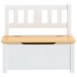 vidaXL Cassapanca per Bambini Bianca e Beige 60x30x55 cm in MDF vidaXL Cassapanca per Bambini Bianca e Beige 60x30x55 cm in MDF