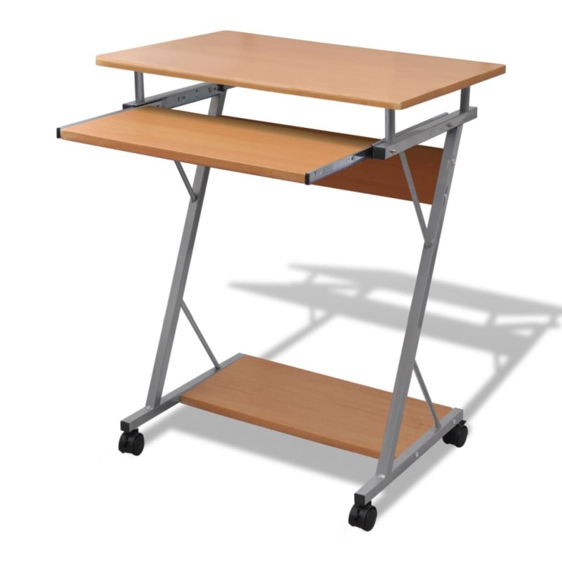vidaXL Scrivania per Computer con Ripiano Estraibile Marrone vidaXL Scrivania per Computer con Ripiano Estraibile Marrone
