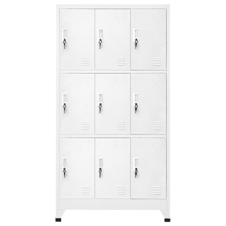 vidaXL Armadietto a Chiave con 6 Scomparti in Acciaio 90x45x180 cm 