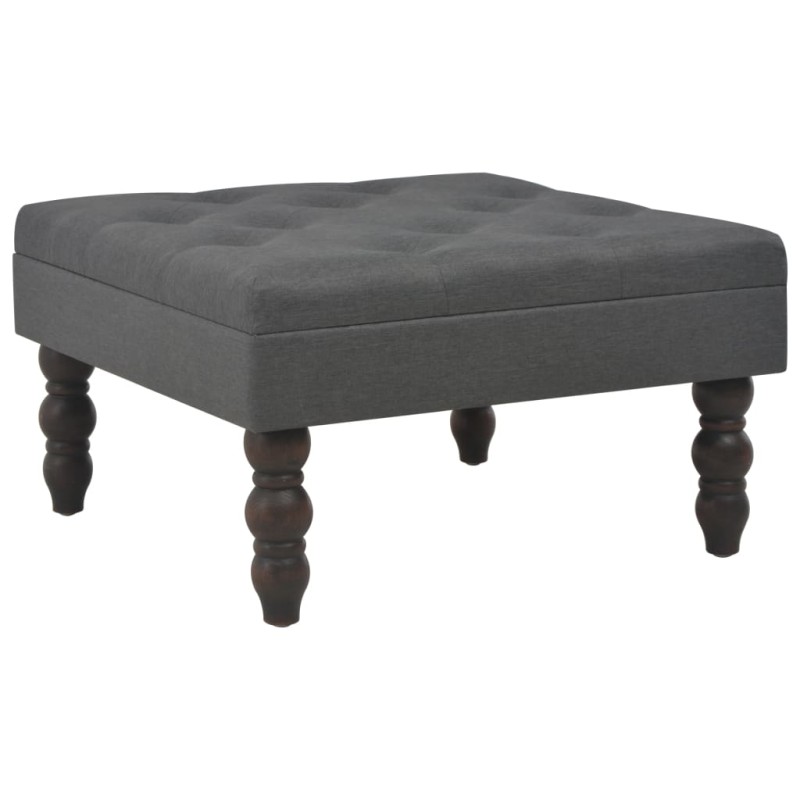 vidaXL Sgabello Grigio Scuro 60x60x36 cm in Tessuto di Poliestere vidaXL Sgabello Grigio Scuro 60x60x36 cm in Tessuto di Poliestere
