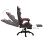 vidaXL Sedia da Gaming con Poggiapiedi Rosso Vino in Similpelle vidaXL Sedia da Gaming con Poggiapiedi Rosso Vino in Similpelle