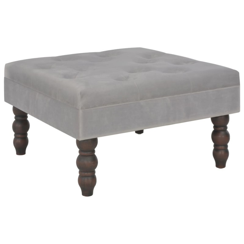 vidaXL Sgabello Grigio Scuro 60x60x36 cm in Velluto vidaXL Sgabello Grigio Scuro 60x60x36 cm in Velluto