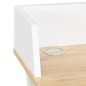 vidaXL Scrivania Bianca e Naturale 80x50x84 cm