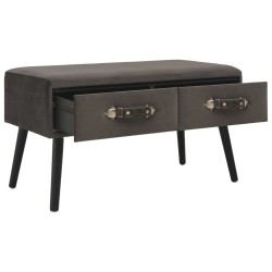 vidaXL Tavolino da Caffè Grigio 80x40x46 cm in Velluto   