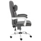vidaXL Sedia Massaggiante da Ufficio Grigia in Similpelle vidaXL Sedia Massaggiante da Ufficio Grigia in Similpelle