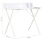 vidaXL Scrivania Bianca 80x50x84 cm vidaXL Scrivania Bianca 80x50x84 cm