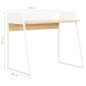 vidaXL Scrivania Bianca e Rovere 90x60x88 cm vidaXL Scrivania Bianca e Rovere 90x60x88 cm