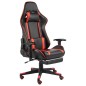 vidaXL Sedia da Gaming Girevole con Poggiapiedi Rossa in PVC vidaXL Sedia da Gaming Girevole con Poggiapiedi Rossa in PVC