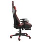 vidaXL Sedia da Gaming Girevole con Poggiapiedi Rossa in PVC vidaXL Sedia da Gaming Girevole con Poggiapiedi Rossa in PVC
