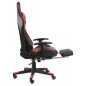 vidaXL Sedia da Gaming Girevole con Poggiapiedi Rossa in PVC vidaXL Sedia da Gaming Girevole con Poggiapiedi Rossa in PVC