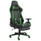 vidaXL Sedia da Gaming Girevole con Poggiapiedi Verde in PVC vidaXL Sedia da Gaming Girevole con Poggiapiedi Verde in PVC