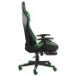 vidaXL Sedia da Gaming Girevole con Poggiapiedi Verde in PVC vidaXL Sedia da Gaming Girevole con Poggiapiedi Verde in PVC