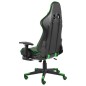 vidaXL Sedia da Gaming Girevole con Poggiapiedi Verde in PVC vidaXL Sedia da Gaming Girevole con Poggiapiedi Verde in PVC