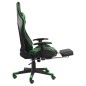 vidaXL Sedia da Gaming Girevole con Poggiapiedi Verde in PVC vidaXL Sedia da Gaming Girevole con Poggiapiedi Verde in PVC
