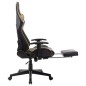 vidaXL Sedia da Gaming con Poggiapiedi Nera e Oro in Similpelle vidaXL Sedia da Gaming con Poggiapiedi Nera e Oro in Similpelle