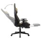 vidaXL Sedia da Gaming con Poggiapiedi Nera e Oro in Similpelle vidaXL Sedia da Gaming con Poggiapiedi Nera e Oro in Similpelle